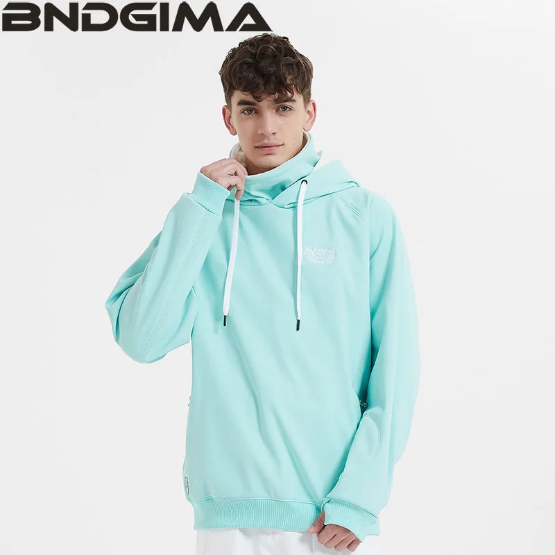 BNDGIMA Hoodie Women'S Warm Ski Suit Hooded Women'S Men'S Waterproof Windproof Reflective Ski Snowboard Jacket Outdoor Clothing