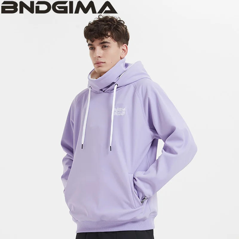 BNDGIMA Hoodie Women'S Warm Ski Suit Hooded Women'S Men'S Waterproof Windproof Reflective Ski Snowboard Jacket Outdoor Clothing
